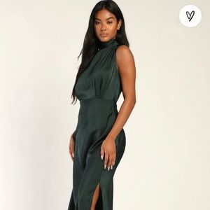 Lulus Classic Elegance Green Sleeveless Maxi Dress